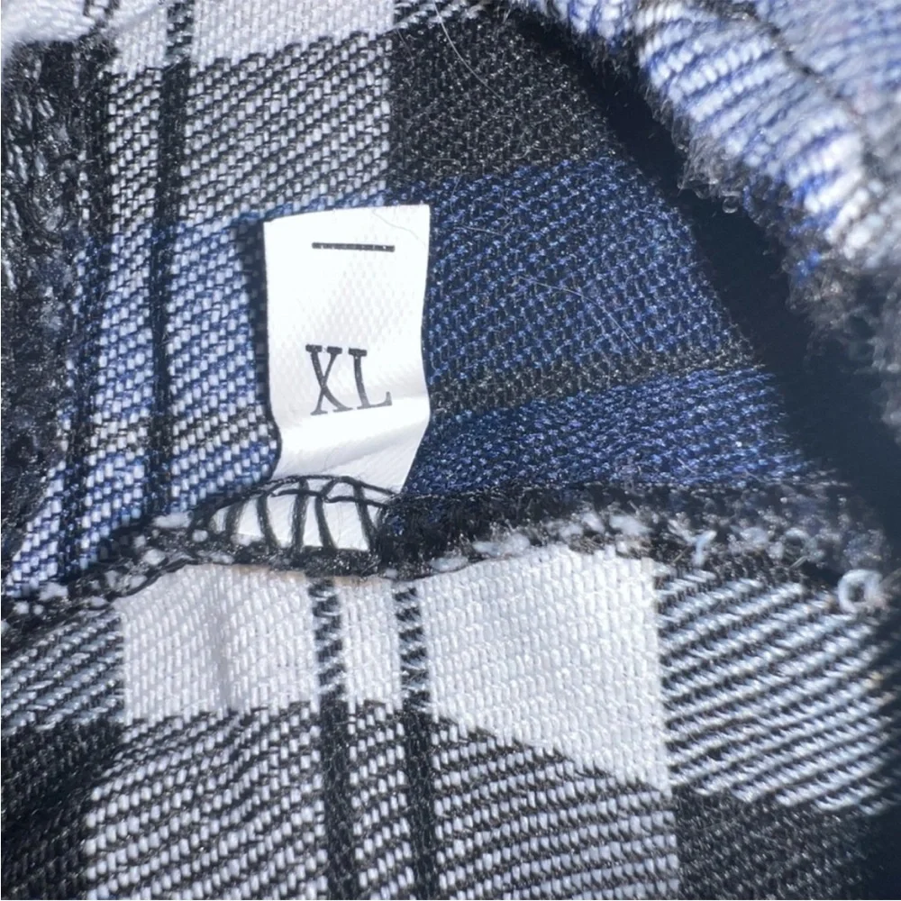 Small / Toy Breed Size XL Blue Plaid Flannel Button Down Dog / Cat Shirt